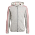 adidas Kapuzenjacke Hoodie Fullzip Classic grau/rosa Mädchen